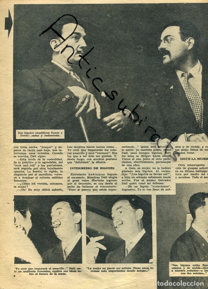 Collection Magazines and Newspapers: REVISTA A&Ntilde;O 1957 SALVADOR DALI Y LA MODA INCOMODA Y DEFORMADORA PARA LA MUJER UTRILLO POPESCU