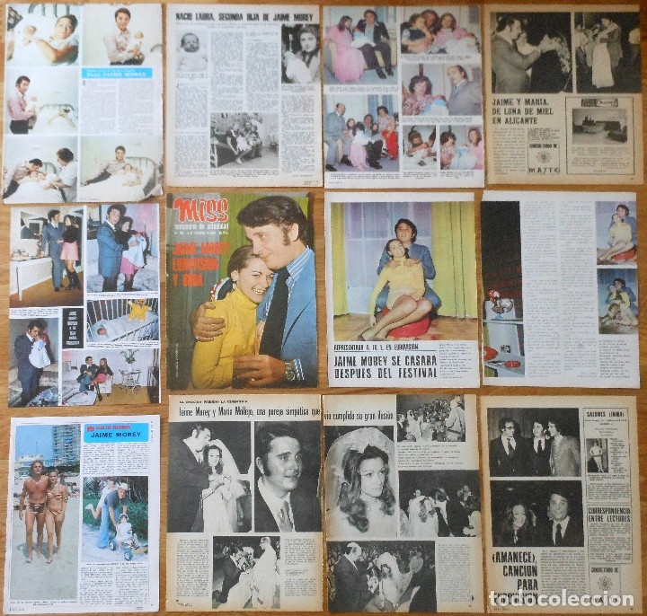 Coleccionismo de Revistas y Peri&oacute;dicos: JAIME MOREY coleccion prensa 1970s clippings fotos revista Eurovision