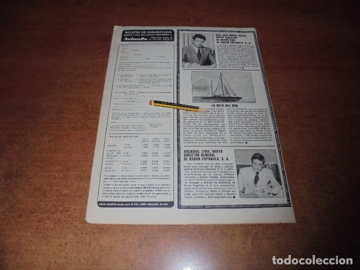 Coleccionismo de Revistas y Peri&oacute;dicos: RETAL 1978: NUEVO DIRECTOR GENERAL Y DE MARKETING DE BARUN ESPA&Ntilde;A S.A.