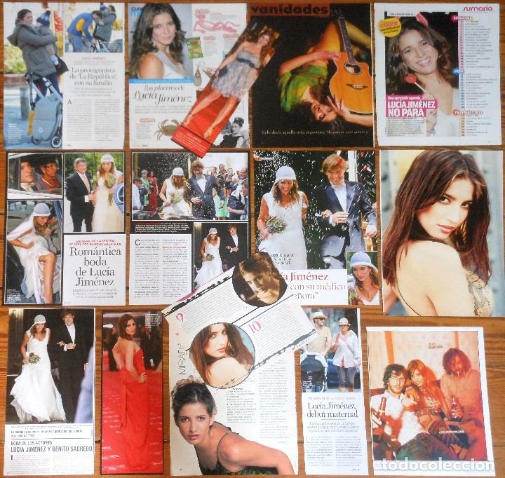 Coleccionismo de Revistas y Peri&oacute;dicos: LUCIA JIMENEZ lote prensa 1990s/10s fotos spain actress sexy clippings revista al salir de clase