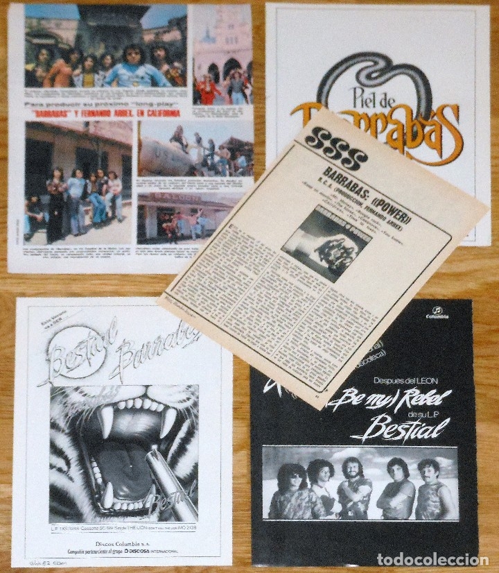 Collezionismo di Riviste e Giornali: BARRAB&Aacute;S 5x articulos prensa 1970s Rock espa&ntilde;ol Barrabas Fernando Arbex brincos revista