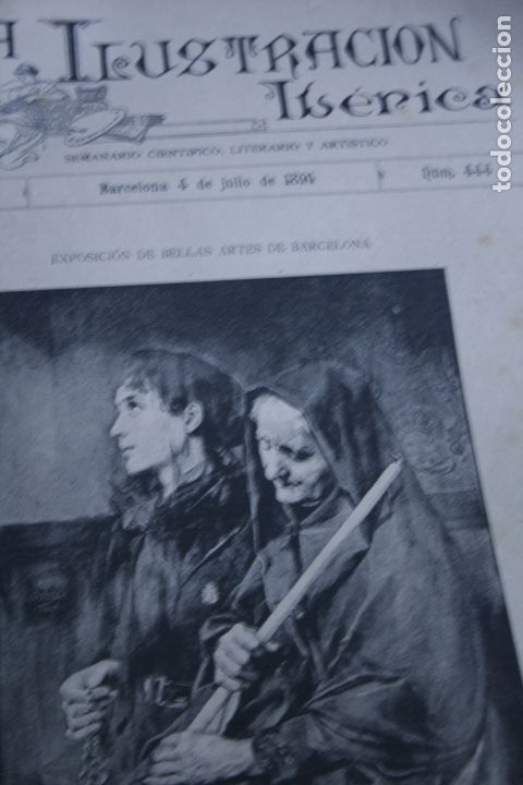 Coleccionismo de Revistas y Peri&oacute;dicos: REVISTA LA ILUSTRACION IBERICA N&ordm; 444 4 JULIO 1891 MASRIERA BARCELONA TARRAGONA GRABADOS