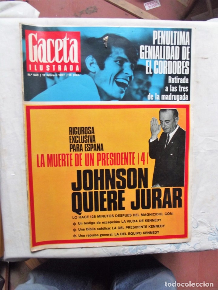 Collezionismo di Riviste e Giornali: REVISTA GACETA ILUSTRADA N&ordm; 540 - 12 DE FEBRERO DE 1967 PORTADA EL CORDOBES Y LA MUERTE DE UN PRESI