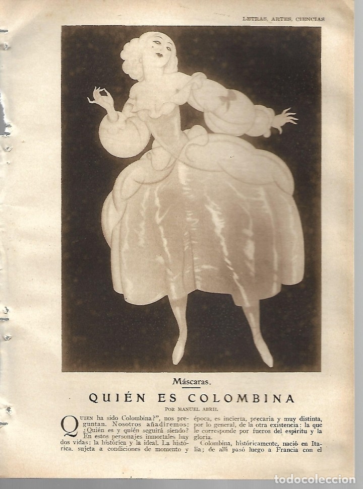 Coleccionismo de revistas y peri&oacute;dicos: BYN19 FEB 1928.N&ordm; 1918.QUIEN ES COLOMBINA POR MANUEL ABRIL DIBUJOS RIVAS JOSE ALSINA. POLICHINELA