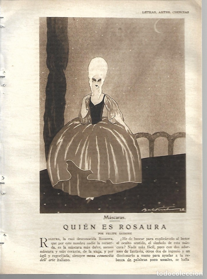 Collection Magazines and Newspapers: BYN19 FEB 1928.N&ordm; 1918.QUIEN ES ROSAURA FELIPE SASONEDIBUJO DE BALDRICH