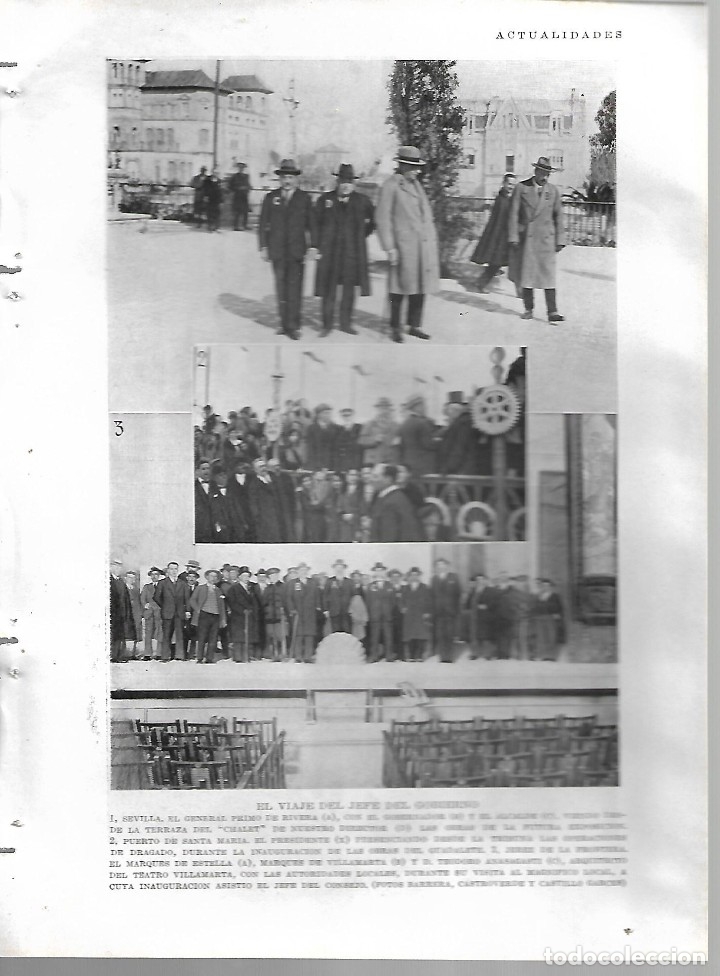 Coleccionismo de revistas y peri&oacute;dicos: BYN19 FEB 1928.N&ordm; 1918. PRIMO DE RIVERA EN SEVILLA. ESTEBAN DOMENECH GUADALAJARA JUVENTUD ANTONIANA