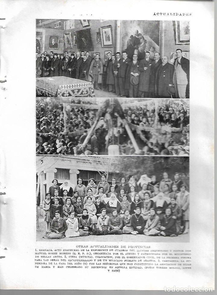 Collection Magazines and Newspapers: BYN19 FEB 1928.N&ordm; 1918. GRANADA MANUEL GOMEZ MORENO.CIEZA  CARTAGENA CASA DEL NI&Ntilde;O SILENO