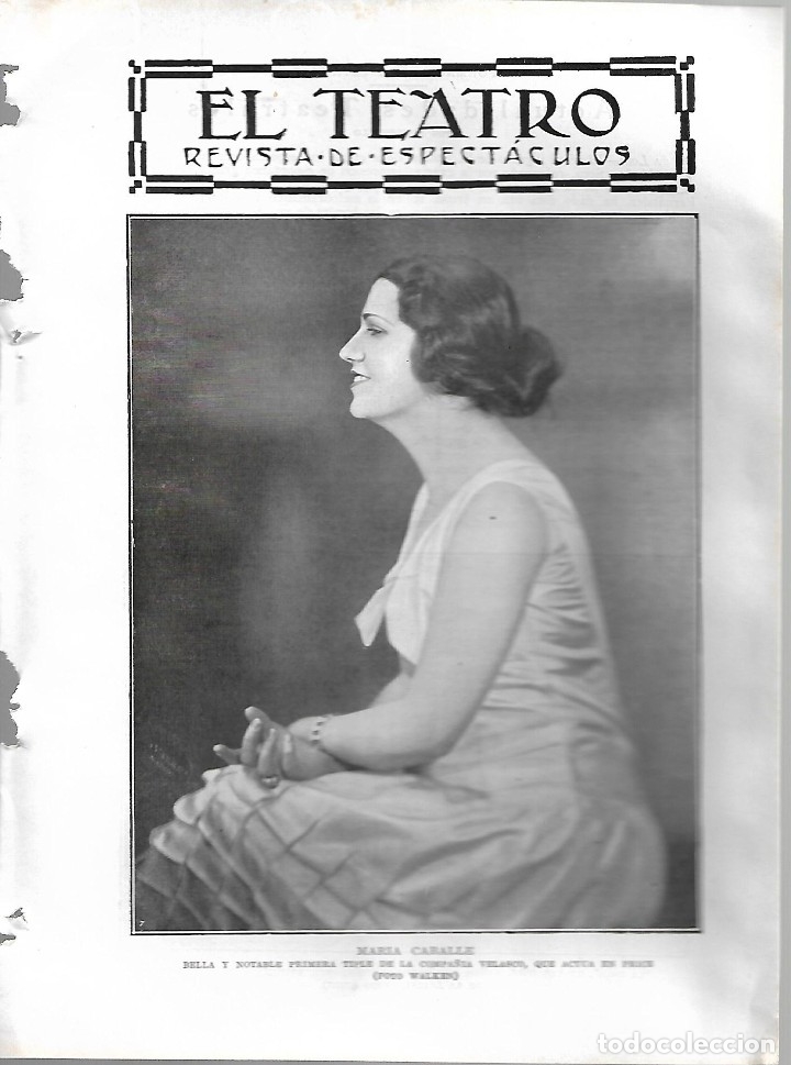 Collezionismo di Riviste e Giornali: BYN19 FEB 1928.N&ordm; 1918. MARIA CABALLE VICETRIPLE COMPA&Ntilde;IA VELASCO MU&Ntilde;OZ SECA LA LOLA PEREZ FERNANDEZ