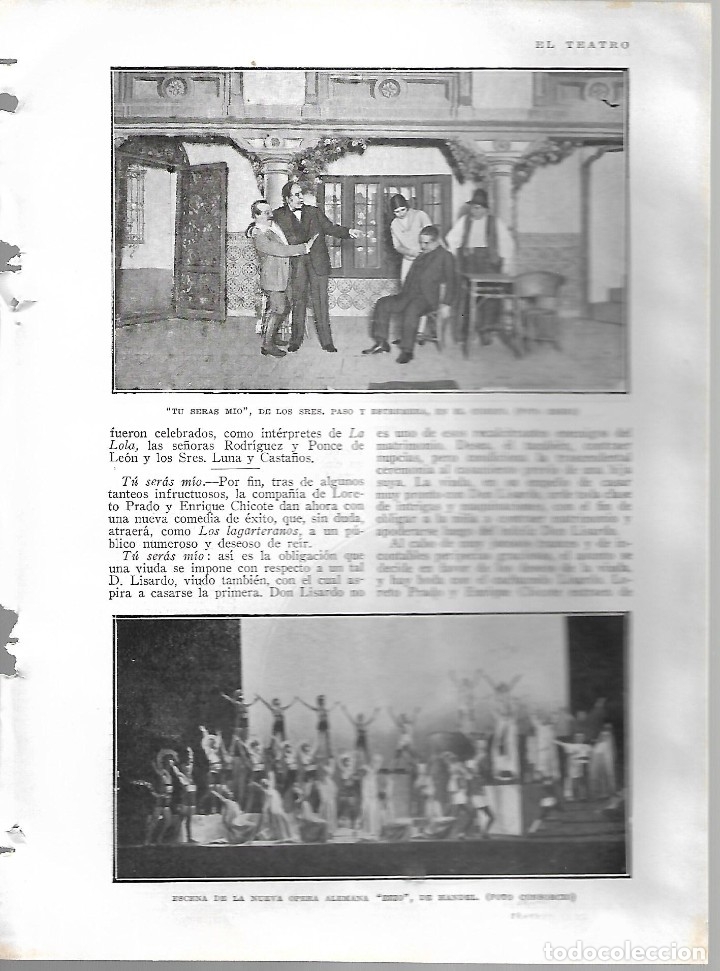 Sammeln von Zeitschriften und Zeitungen: BYN19 FEB 1928.N&ordm; 1918.  ALFONSO PASO Y EXTREMERA. TU SERAS MIO. COMPA&Ntilde;IA VELASCO PRICE. EULOGIO
