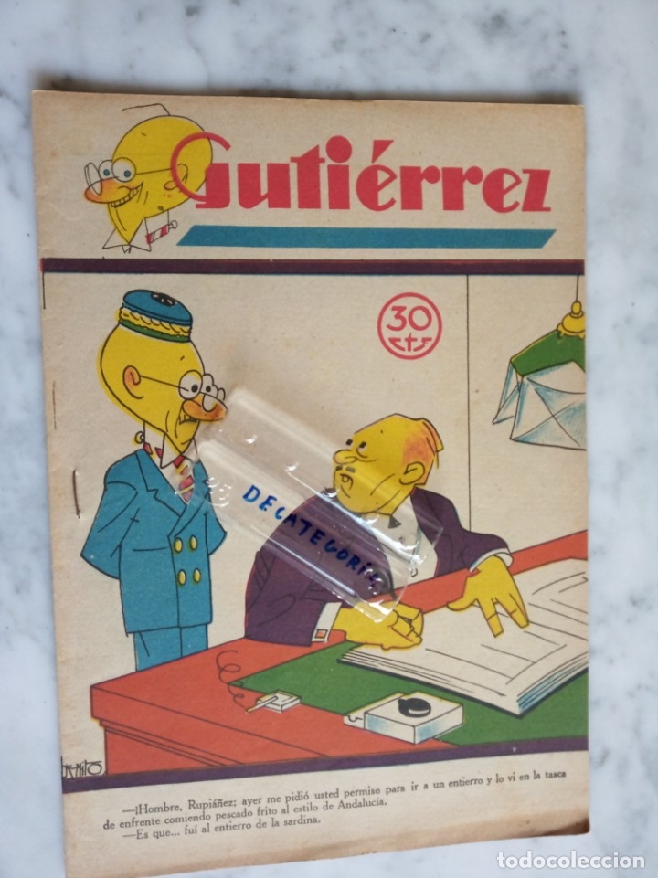 Collezionismo di Riviste e Giornali: GUTIERREZ- REVISTA SATIRICA N&ordm; 173 - A&Ntilde;O IV  MADRID - 27-9 -1.930