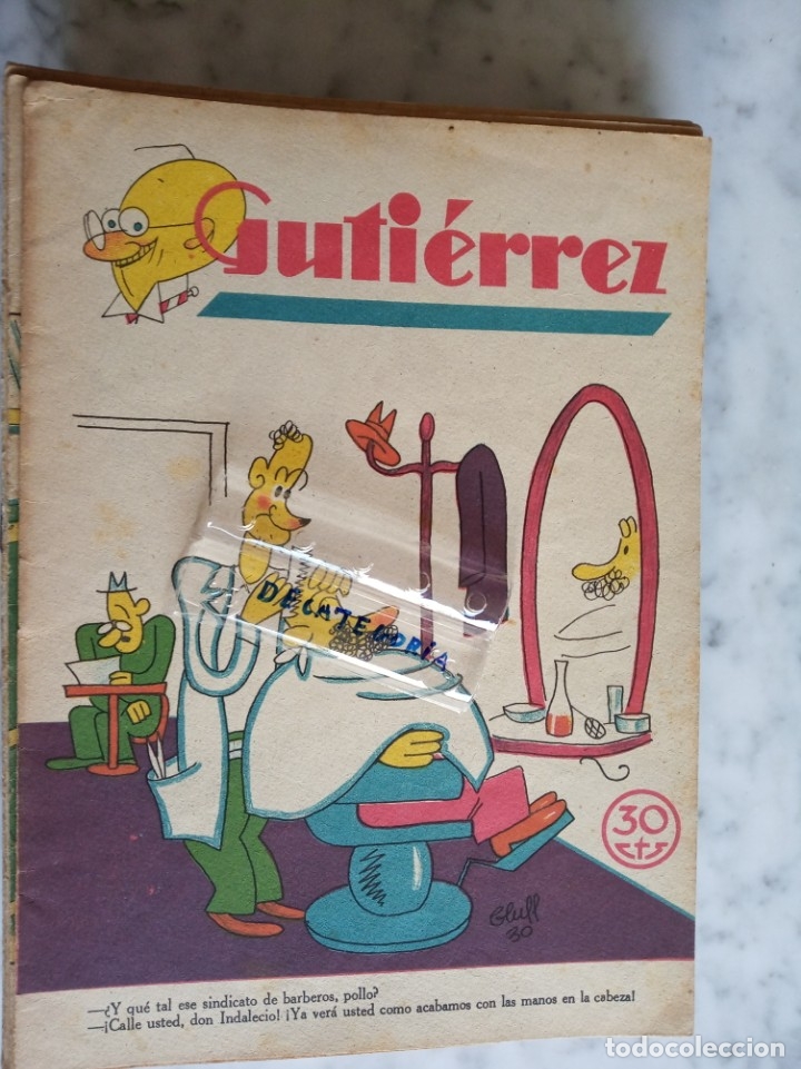 Collezionismo di Riviste e Giornali: GUTIERREZ- REVISTA SATIRICA N&ordm; 180 - A&Ntilde;O IV MADRID - 22 -11 -1.930