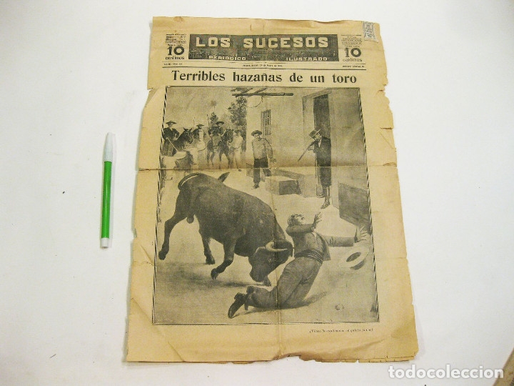 Collectionnisme de Revues et Journaux: Los Sucesos. Peri&oacute;dico Ilustrado. A&ntilde;o III, n&ordm; 108. Madrid, 24 de marzo de 1906. Tauromaquia. Toros.