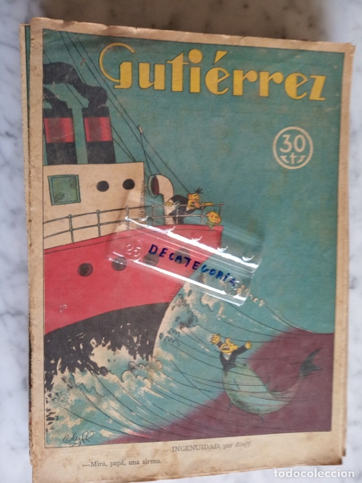 Coleccionismo de Revistas y Peri&oacute;dicos: GUTIERREZ- REVISTA SATIRICA N&ordm; 222 - A&Ntilde;O V MADRID - 24 -10 -1.931