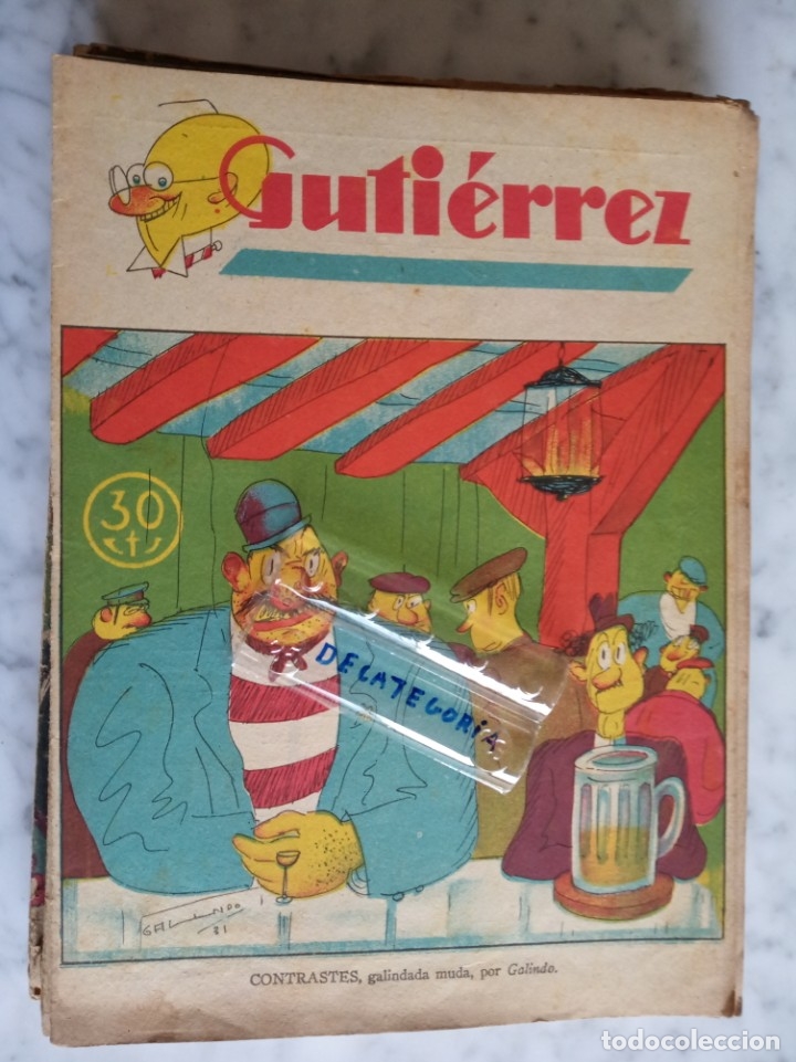 Coleccionismo de Revistas y Peri&oacute;dicos: GUTIERREZ- REVISTA SATIRICA N&ordm; 227 - A&Ntilde;O V MADRID - 28 -11 -1.931