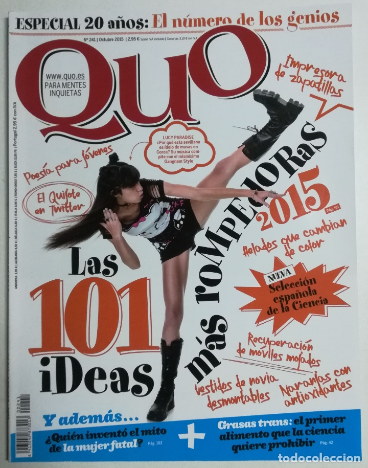 Collectionnisme de Revues et Journaux: REVISTA QUO - N&uacute;mero 241 - Octubre de 2015 - Las 101 ideas m&aacute;s rompedoras