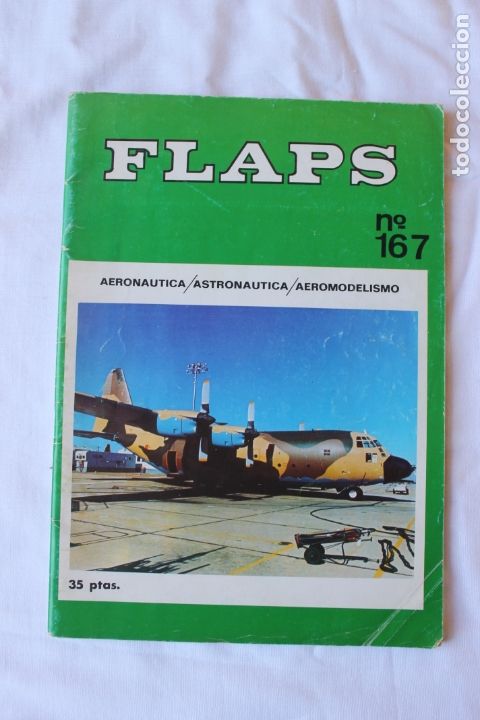 Collectionnisme de Revues et Journaux: REVISTA AERONAUTICA AEROMODELISMOS  FLAPS, N&ordm; 167, A&Ntilde;OS 70
