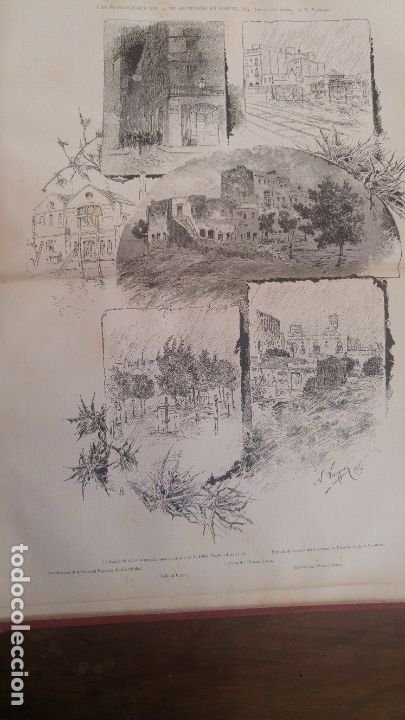 Collezionismo di Riviste e Giornali: INUNDACIONES BARCELONA CALLE URGEL VILLARROEL SAN PABLO GRACIA REVISTA A&Ntilde;O 1885