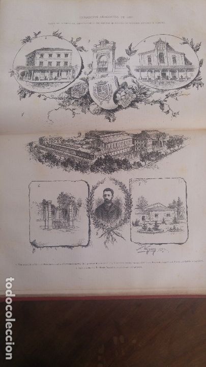 Collezionismo di Riviste e Giornali: EXPOSICION ARAGONESA DEL A&Ntilde;O 1885 ESCUDO ZARAGOZA  REVISTA A&Ntilde;O 1885