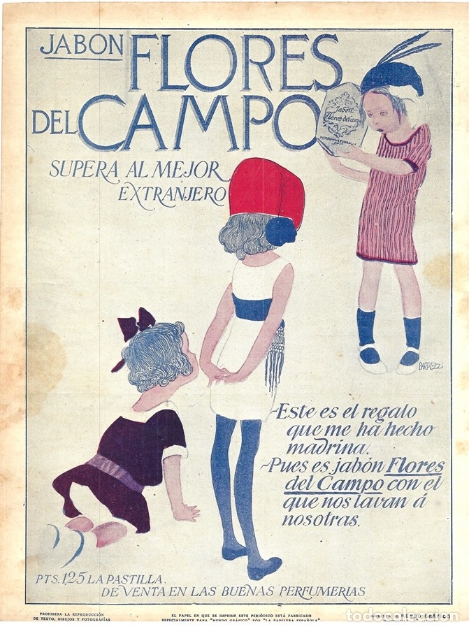 Colecionismo de Revistas e Jornais: 1914 HOJA REVISTA PUBLICIDAD ANUNCIO PERFUMER&Iacute;A FLORALIA JAB&Oacute;N FLORES DEL CAMPO