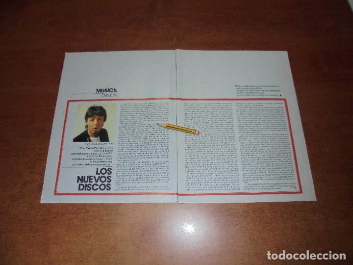 Coleccionismo de Revistas y Peri&oacute;dicos: RETAL 1984: M&Uacute;SICA OPNI&Oacute;N: LOS NUEVOS DISCOS. POR EL EX BEATLE PAUL MAcCARTNEY - FORD SIERRA XR4i