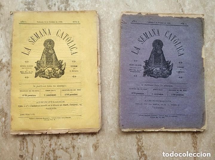 Coleccionismo de Revistas y Peri&oacute;dicos: los dos primeros numeros de la revista la semana catolica octubre 1890