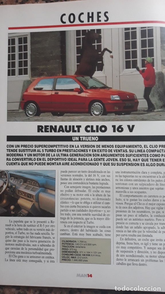 Collectionnisme de Revues et Journaux: renault clio 16 v