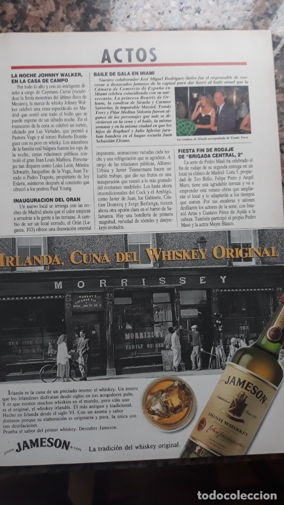 Collectionnisme de Revues et Journaux: whisky jameson la condesa de siruela