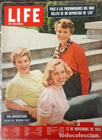 Coleccionismo de Revistas y Peri&oacute;dicos: 1954 LIFE ESPA&Ntilde;OL AVA GARDNER 300 A&Ntilde;OS JUDIOS EN EEUU RIO DE JANEIRO WING COMMANDER CRUSOE DIOR EXCE