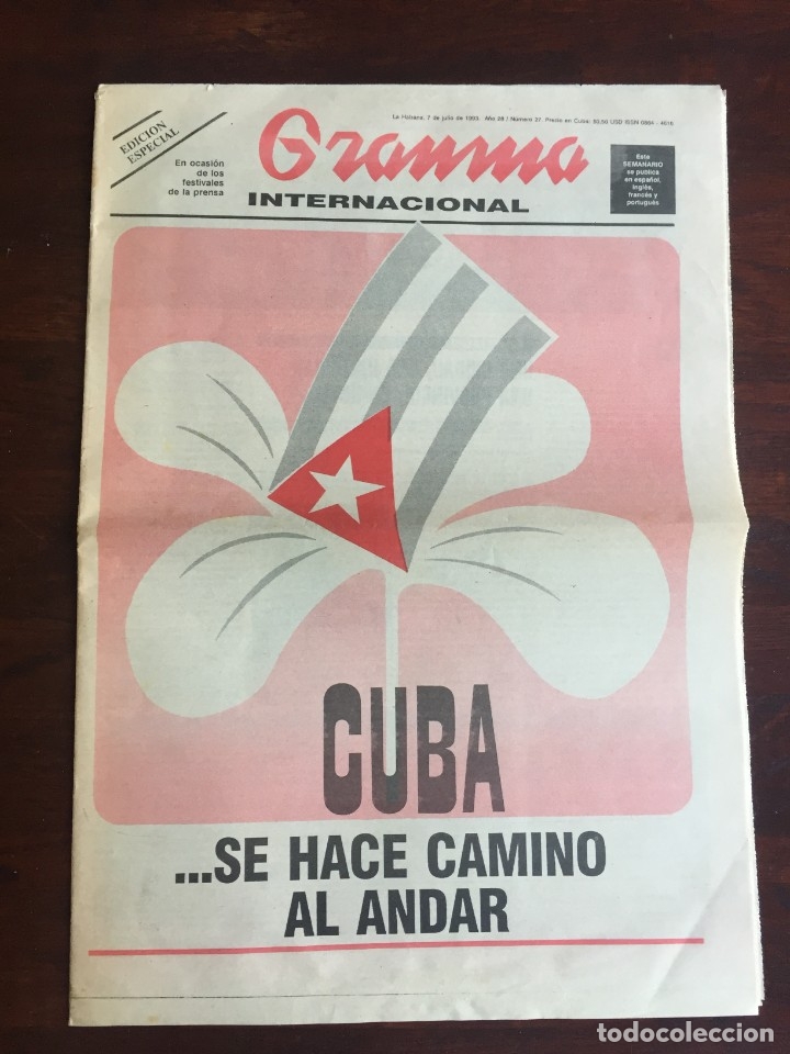 Sammeln von Zeitschriften und Zeitungen: Peri&oacute;dico Gramma internacional, Especial edici&oacute;n. Cuba del 7 de Julio del 1993, cuba castrista