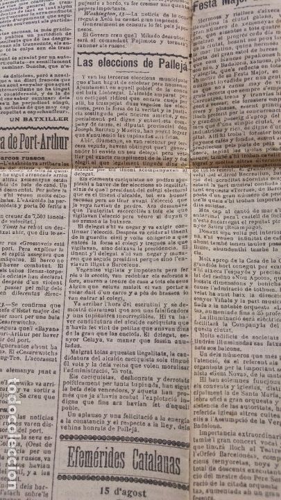 Collezionismo di Riviste e Giornali: DIARI LA VEU DE CATALUNYA N&ordm; 1982 ANY 1904 PALLEJA BADALONA PUIGCERDA MALLORCA S.F.CODINAS MONTBUY