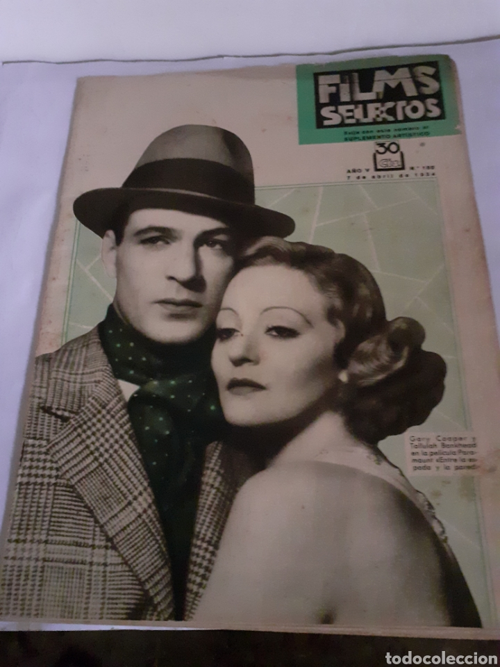 Coleccionismo de revistas y peri&oacute;dicos: REVISTA FILMS SELECTOS N 182 1934