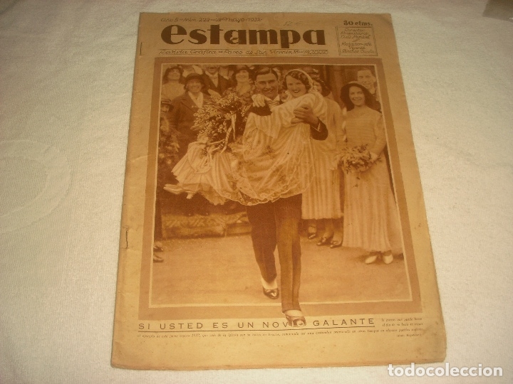 Coleccionismo de revistas y peri&oacute;dicos: ESTAMPA N. 229 . MAYO 1932. SI USTED ES UN NOVIO GALANTE ....