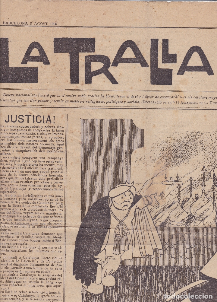 Coleccionismo de revistas y peri&oacute;dicos: La Tralla Barcelona 1906