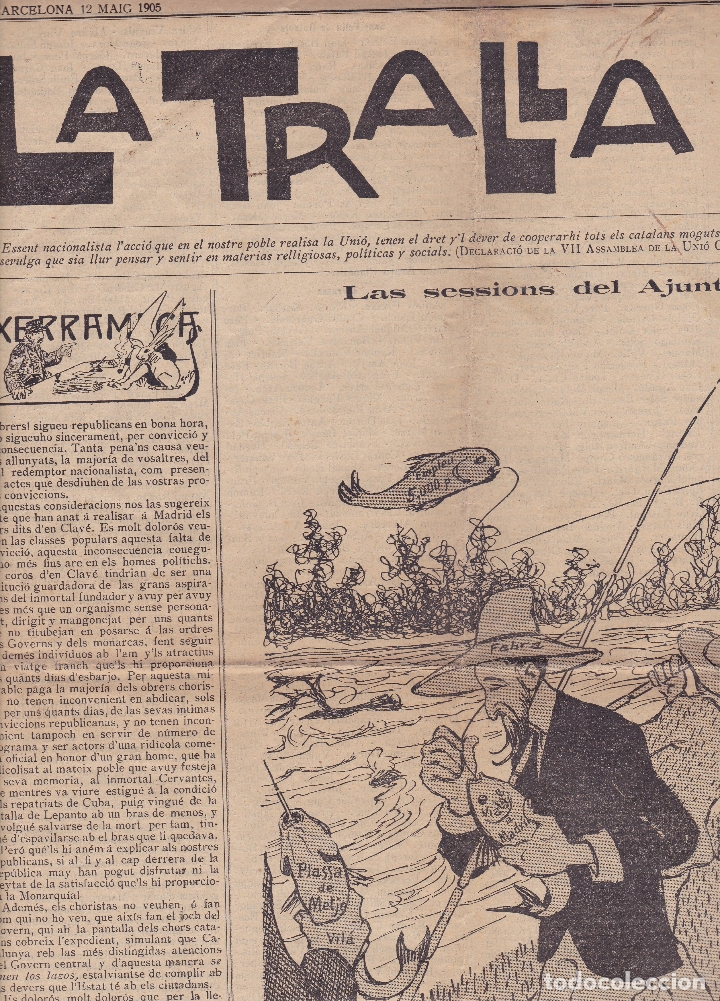 Coleccionismo de revistas y peri&oacute;dicos: La Tralla Barcelona 1905 Las sessions del Ajuntament