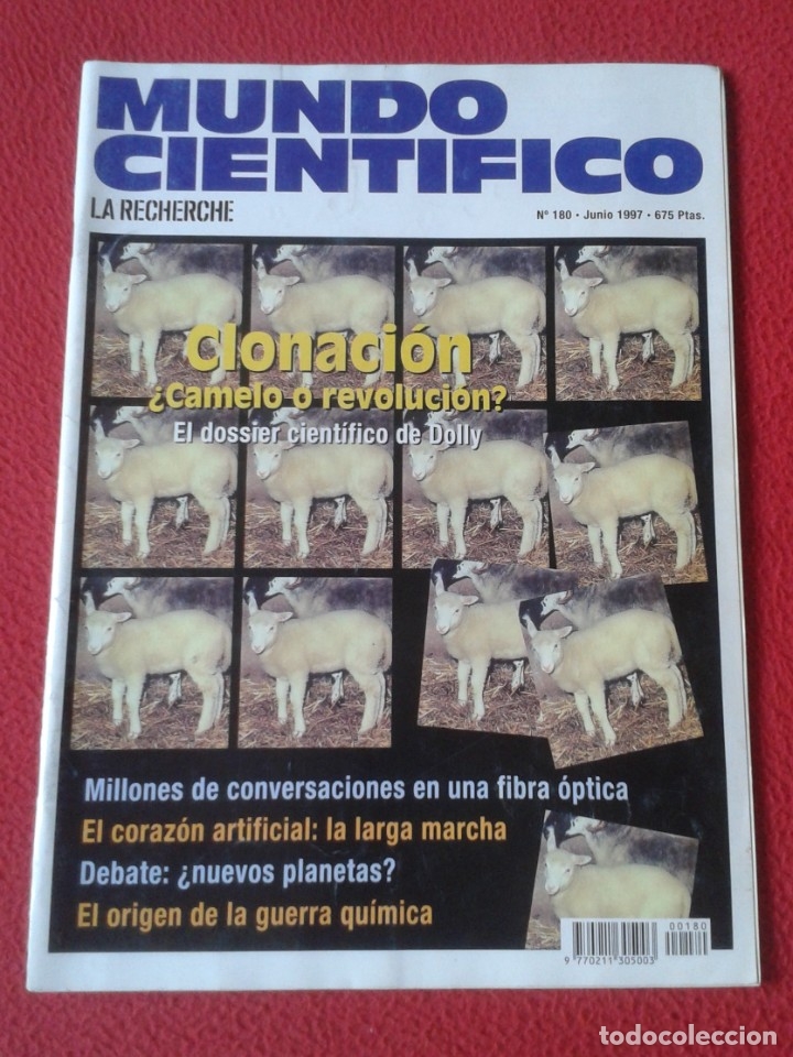 Colecionismo de Revistas e Jornais: REVISTA MAGAZINE MUNDO CIENT&Iacute;FICO LA RECHERCHE 180 JUNIO 1997 CLONACI&Oacute;N OVEJA DOLLY GUERRA QU&Iacute;MICA..