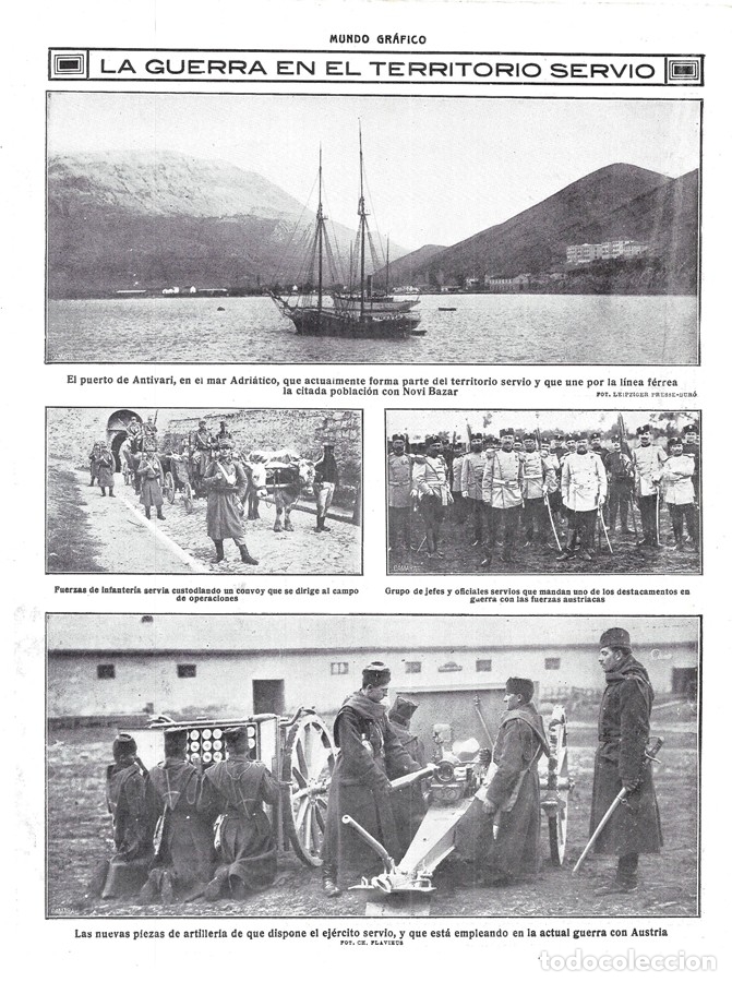Coleccionismo de Revistas y Peri&oacute;dicos: 1914 HOJA REVIST I GUERRA MUNDIAL AUSTRIA EN GUERRA INFANTER&Iacute;A SERVIA ARTILLER&Iacute;A INFANTER&Iacute;A ANTIVARI