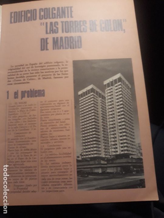 Collectionnisme de Revues et Journaux: EDIFICIO COLGANTE , LAS TORRES DE COLON DE MADRID . 8 PAGINAS - REVISTA DEL A&Ntilde;O 1971