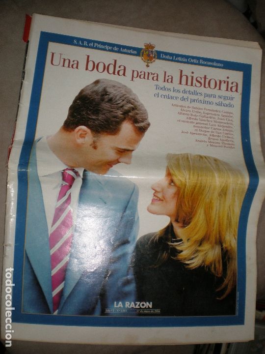 Coleccionismo de Revistas y Peri&oacute;dicos: UNA BODA PARA LA HISTORIA