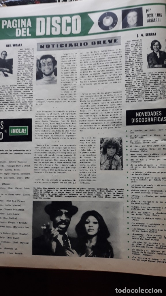 Coleccionismo de revistas y peri&oacute;dicos: ike tina turner neil sedaka noel soto joan manuel serrat