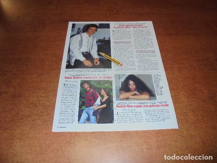 Coleccionismo de Revistas y Peri&oacute;dicos: CLIPPING 1995: JAVIER IGLESIAS. MAR&Iacute;A ESTEVE. BEATRIZ RICO.