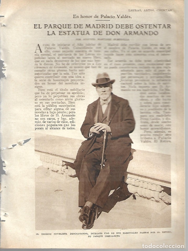 Sammeln von Zeitschriften und Zeitungen: BYN 26 FEB 1928.N&ordm; 1919. EN HONOR ARMANDO PALACIO VALDES  ANTONIO  MARTINEZ OLMEDILLA