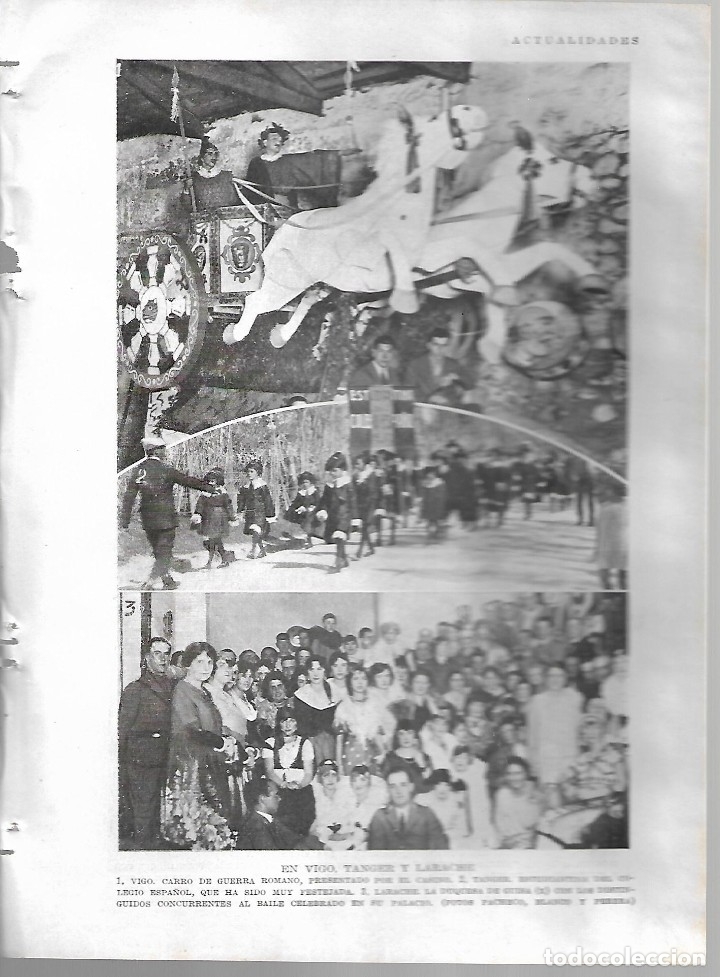 Coleccionismo de revistas y peri&oacute;dicos: BYN 26 FEB 1928.N&ordm; 1919.CARNAVAL VIGO TANGER LARACHE CORDOBA SEVILLA CARTAGENA