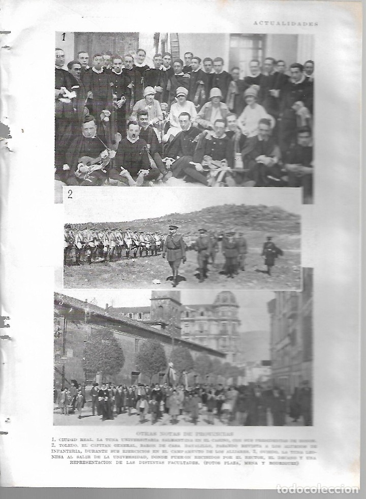 Sammeln von Zeitschriften und Zeitungen: BYN 26 FEB 1928.N&ordm;1919.TUNA SALMANTINA CIUDAD REAL.OVIEDO TOLEDO BARON CASA DAVALILLO ALIJARES.NIZA