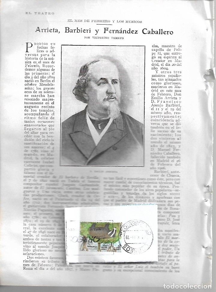 Sammeln von Zeitschriften und Zeitungen: BYN 26 FEB 1928.N&ordm;1919.EMILIO ARRIETA.MANUEL FERNANDEZ CABALLERO. FRANCISCO ASENJO BARBIERIERI