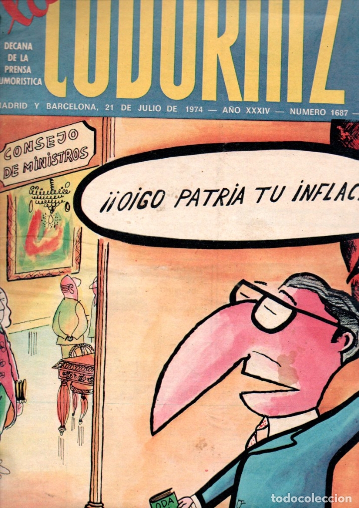 Coleccionismo de Revistas y Peri&oacute;dicos: LA CODORNIZ N&ordm; 1687 - 21 VII 1974