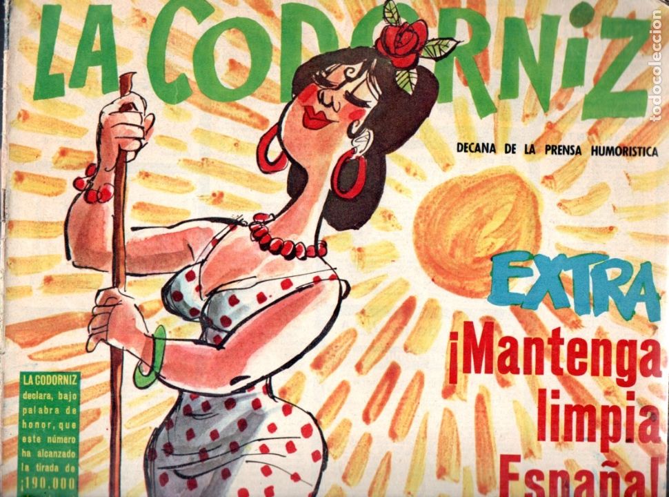 Coleccionismo de Revistas y Peri&oacute;dicos: LA CODORNIZ N&ordm; 1257 - 19 XII 1965 EXTRA MANTENGA LIMPIA ESPA&Ntilde;A