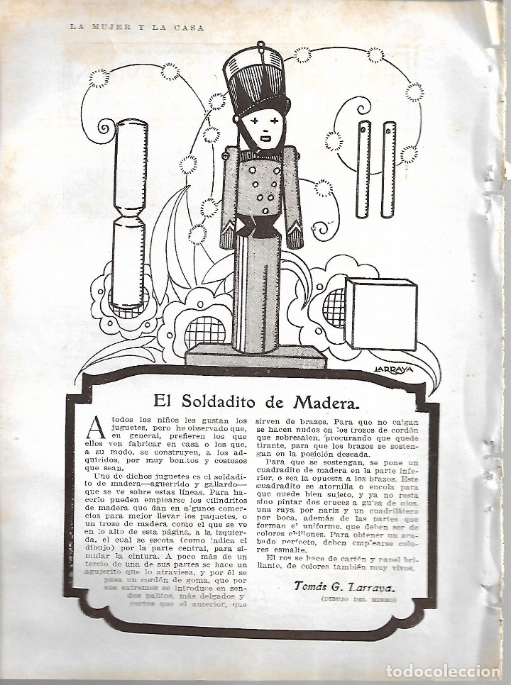 Collectionnisme de Revues et Journaux: BYN 26 FEB 1928.N&ordm;1919.F. EL SOLDADITO DE MADERA TOMAS G. LARRAVA
