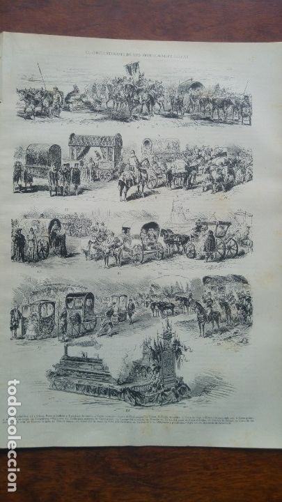 Coleccionismo de revistas y peri&oacute;dicos: EL CINCUENTENARIO DE LOS FERROCARRILES BELGAS LINEA FERREA BRUSELAS A MALINAS REVISTA A&Ntilde;O 1885