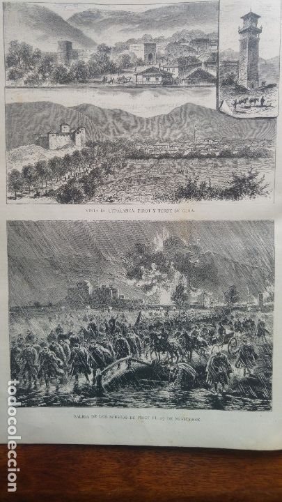 Sammeln von Zeitschriften und Zeitungen: UPTALANCA PIROT TORRE CULA MILICIAS BULGARAS RUSTCHUC BULGARIA SERVIA REVISTA A&Ntilde;O 1885