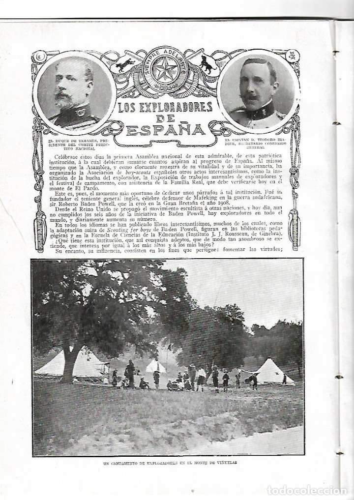 Coleccionismo de Revistas y Peri&oacute;dicos: A&Ntilde;O 1914 EXPLORADORES DE ESPA&Ntilde;A CUEVAS AVILA FOTO NUEDA BCNA PLAZA TOROS EL SPORT LA MONUMENTAL